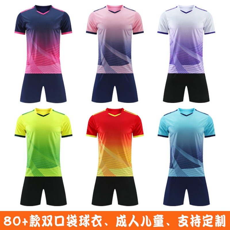 New Year'S Football Uniform Set Printed With Spring Festival Cup Game Team Uniform For Junior High School Students And Kidsren Quick-Drying Short-Sleeved Football Clothes - Image 2