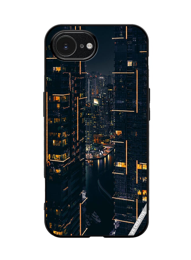 Protective Case Cover For Apple iPhone 16e Building View Design Multicolour