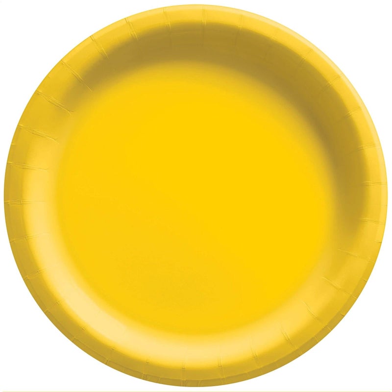 Amscan Yellow Sunshine Round Paper Plates  85 Pack Of 20  Perfect For Parties Celebrations  Picnics