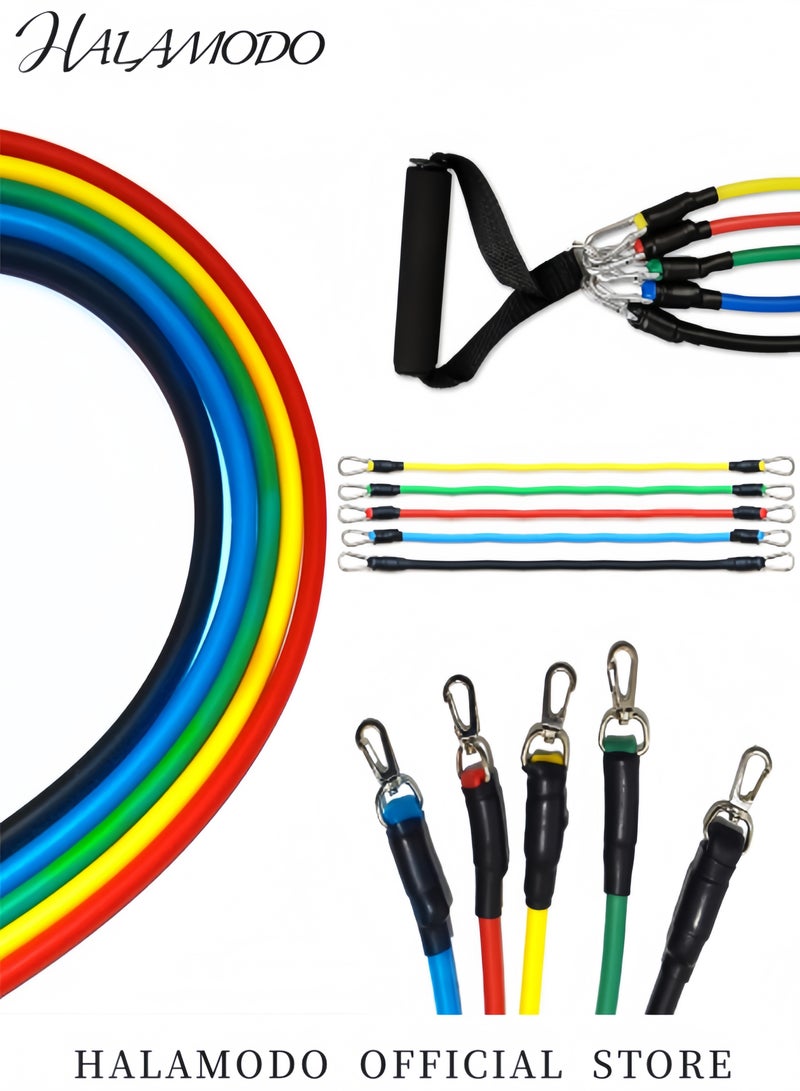 HALAMODO Resistance Bands Set Exercise Band Workout Bands for Working Out with Handles for Men & Women Fitness Strength Training Home Gym Equipment - Image 3