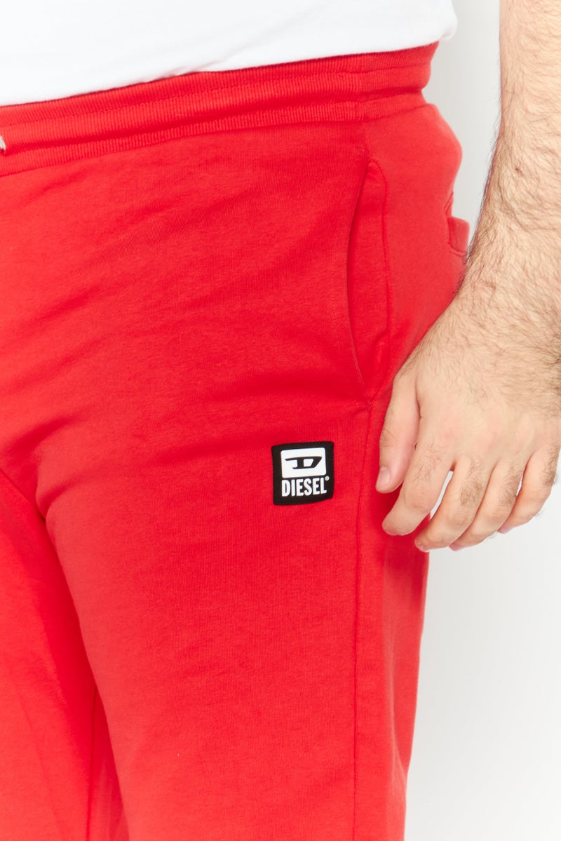 DIESEL Men Regular Fit Brand Logo Jogger Pants, Red  - Image 3