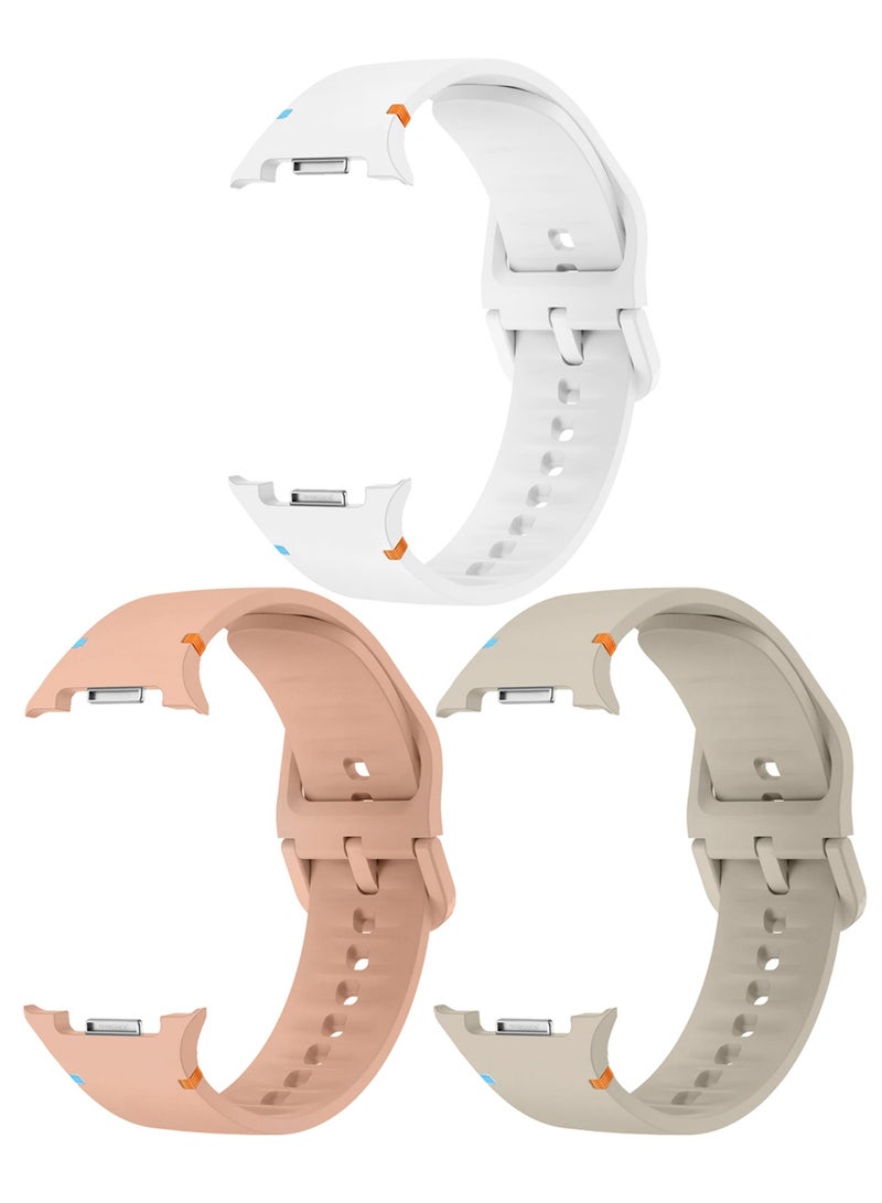 3Packs Sport Band for Galaxy Watch 8 40mm 44mm and Watch 8 Classic 46mm, Silicone Replacement Strap, M/L Size - Image 1