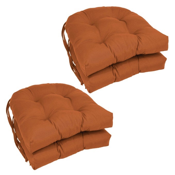 16INCH TWILL ROUNDED BACK CHAIR CUSHION SPICE 4 COUNT