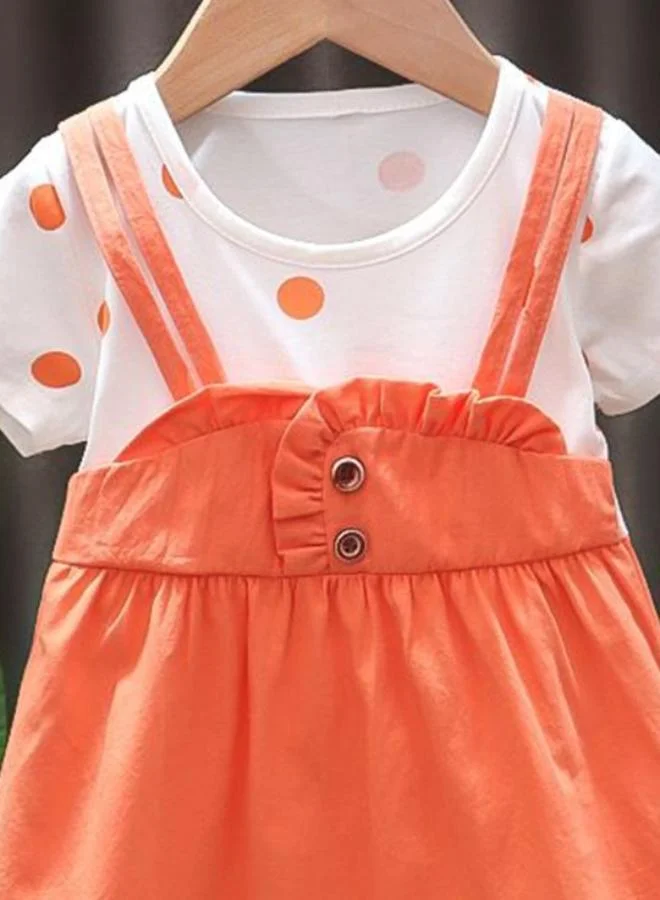 YUNIQEE Polka Dot Pinafore Dress