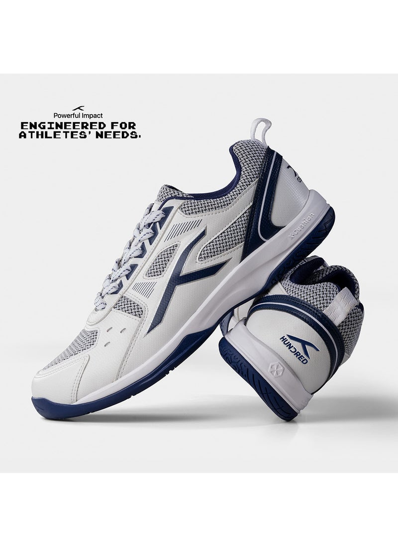 HUNDRED Raze Non-Marking Professional Badminton Shoes for Men | Size: EU 44/UK 10/US 11 | Material Upper: Polyester, Sole: Rubber | Suitable for Indoor Tennis/Squash/Table Tennis/Basketball & Padel  - Image 3