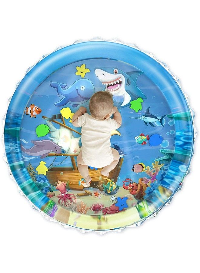 Density Collection Baby Kids Water Play Mat Toys Inflatable Tummy Time Leak Proof Water Play Mat Fun Activity Play Center Indoor And Outdoor Water Play Mat For Baby Large Size 40' Inch X 40 Inch Blue - Image 2