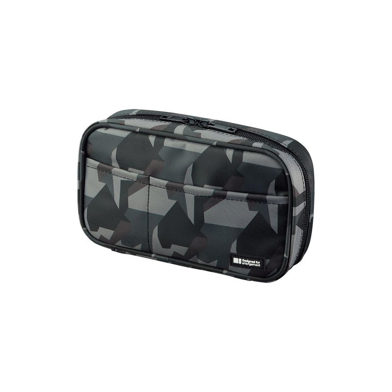 LIHITLAB LIHIT LAB Large Capacity Zipper Pencil Case For School Office College, Big Capacity 4 Compartments Pencil Bag Holder Adults Teen Boys Girls, Travel Cosmetics Storage Green Camo (A7551-131) - Image 1