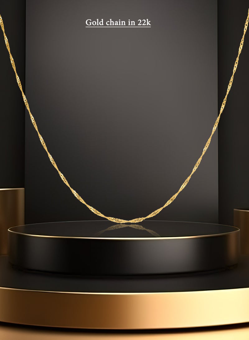 BAFLEH JEWELLERY Handcrafted 22kt Gold Chain: A Symbol of Prestige and Unparalleled Beauty - Image 3