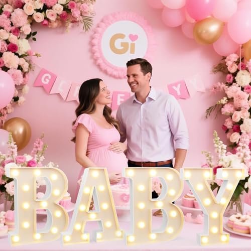 Pooqla LED Marquee Letter Lights Sign, Light Up Alphabet Letter for Home Party Wedding Decoration B - Image 5