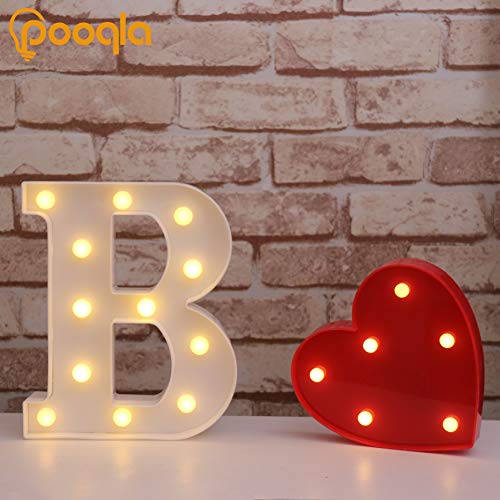 Pooqla LED Marquee Letter Lights Sign, Light Up Alphabet Letter for Home Party Wedding Decoration B - Image 4