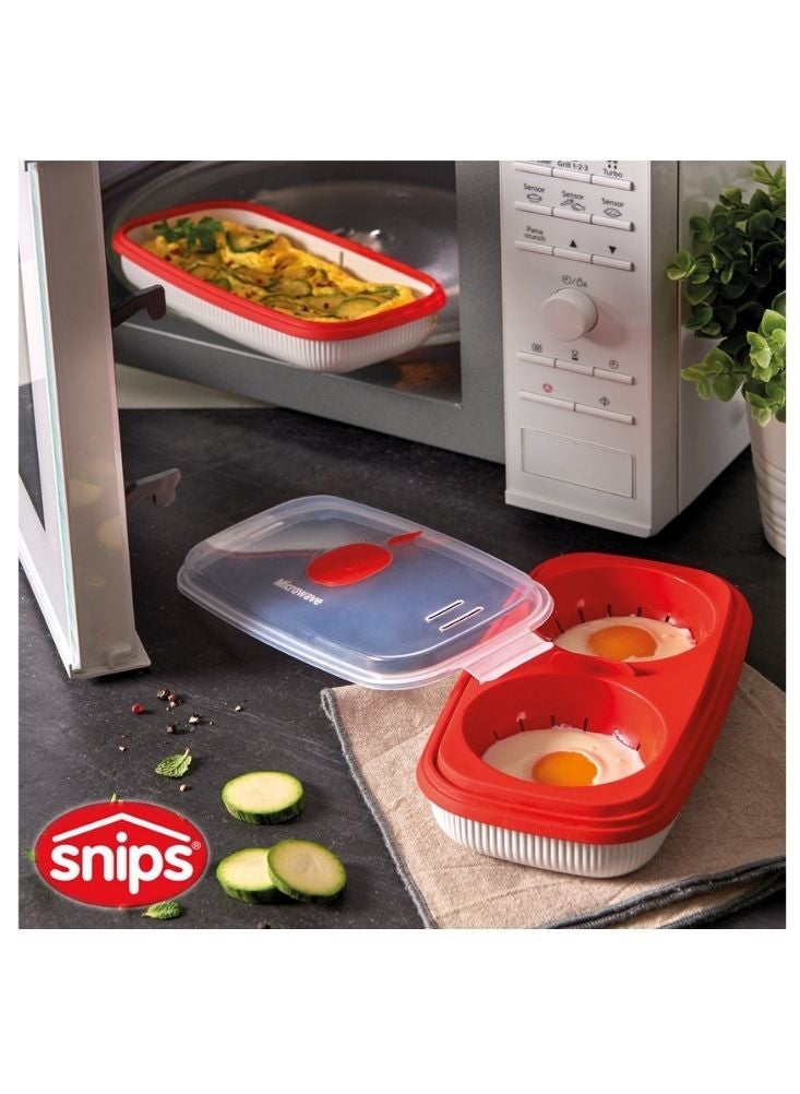 Snips Microwave Egg Cooker with Steam Vent Lid - Image 4