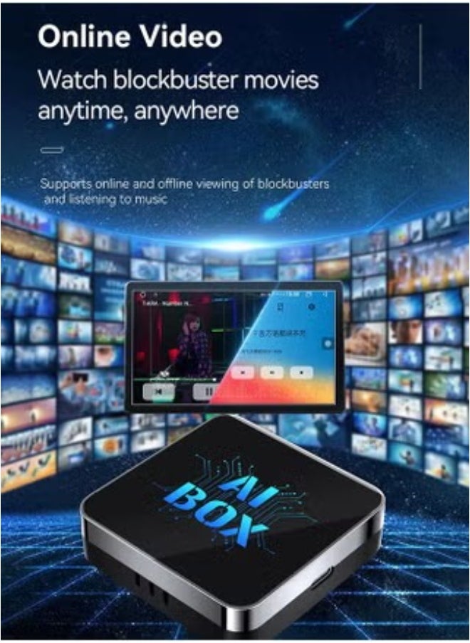 Wireless CarPlay Adapter Supports YouTube, Netflix & More Wired CarPlay to Wireless Dongle, AI Box CarPlay 2 in 1 Wireless AI Box Plug & Play