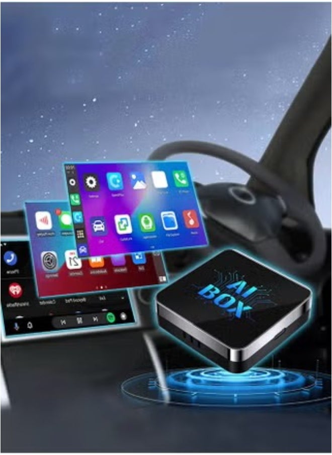 Wireless CarPlay Adapter Supports YouTube, Netflix & More Wired CarPlay to Wireless Dongle, AI Box CarPlay 2 in 1 Wireless AI Box Plug & Play
