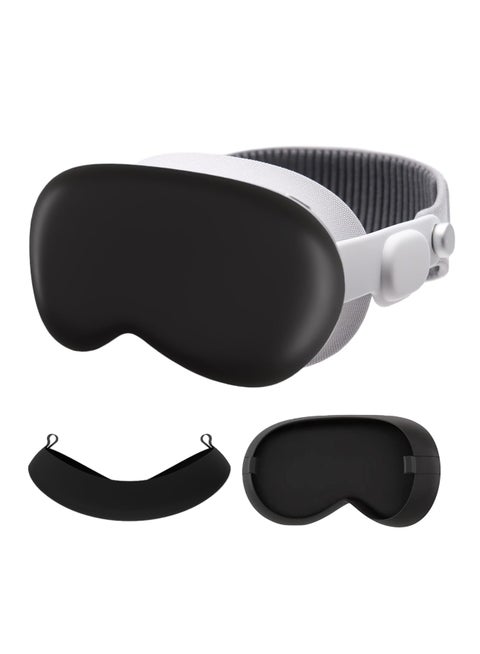 Slim Protective Silicone Case for Apple Vision Pro 2024, Shockproof and Dustproof VR Headset Cover, Essential Accessory in Black