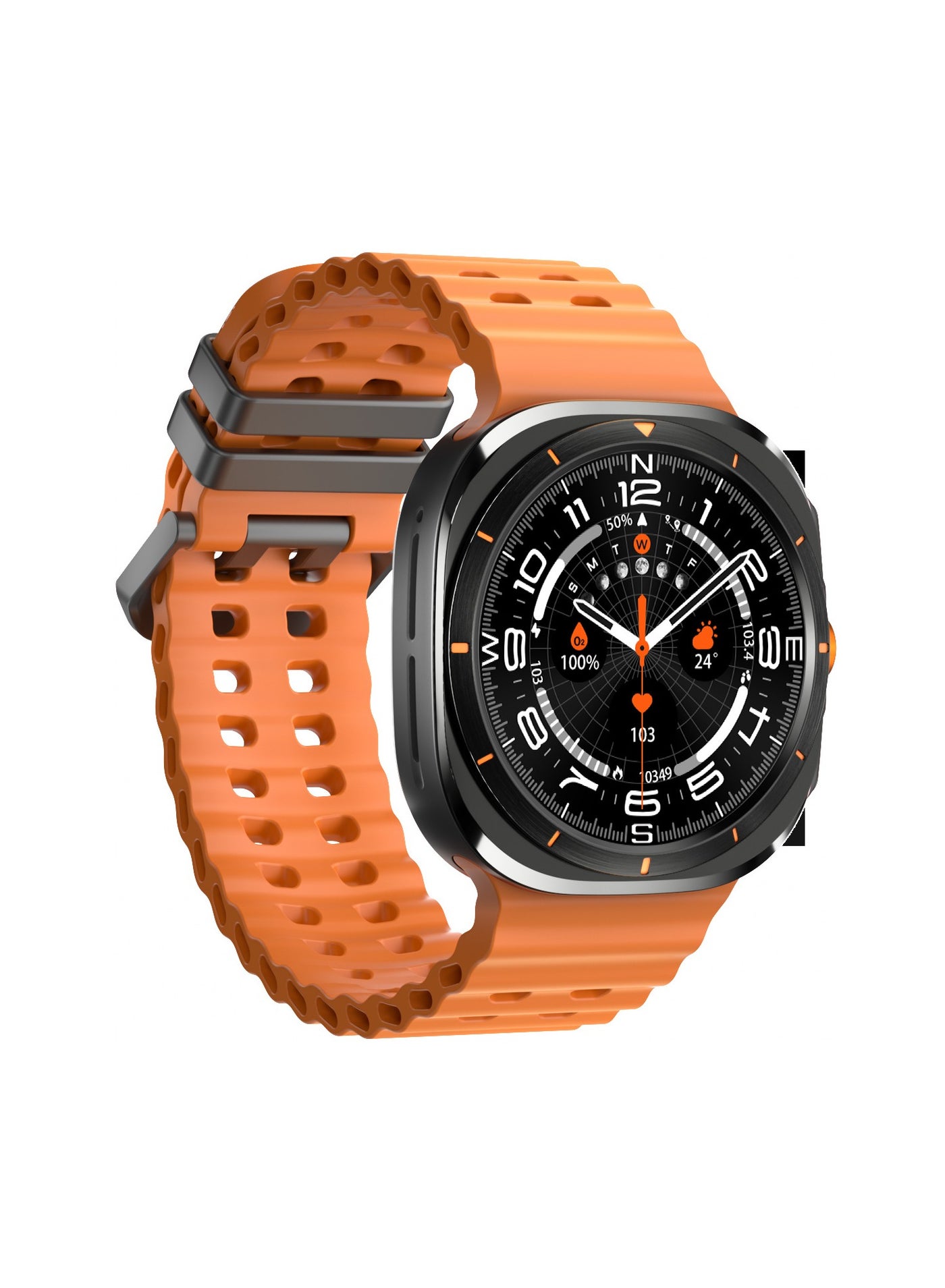EVEREEN GPS NFC Compass Smart Watch Outdoor Sport Man AMOLED 466*466 Galaxy Watch 6 Upgraded Smartwatch(Orange)