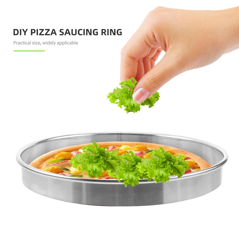 BESTonZON 7 Inch Cake Ring Stainless pastry rings round biscuit cutter Stainless Steel Cake Ring Steel Tart Ring - Image 3