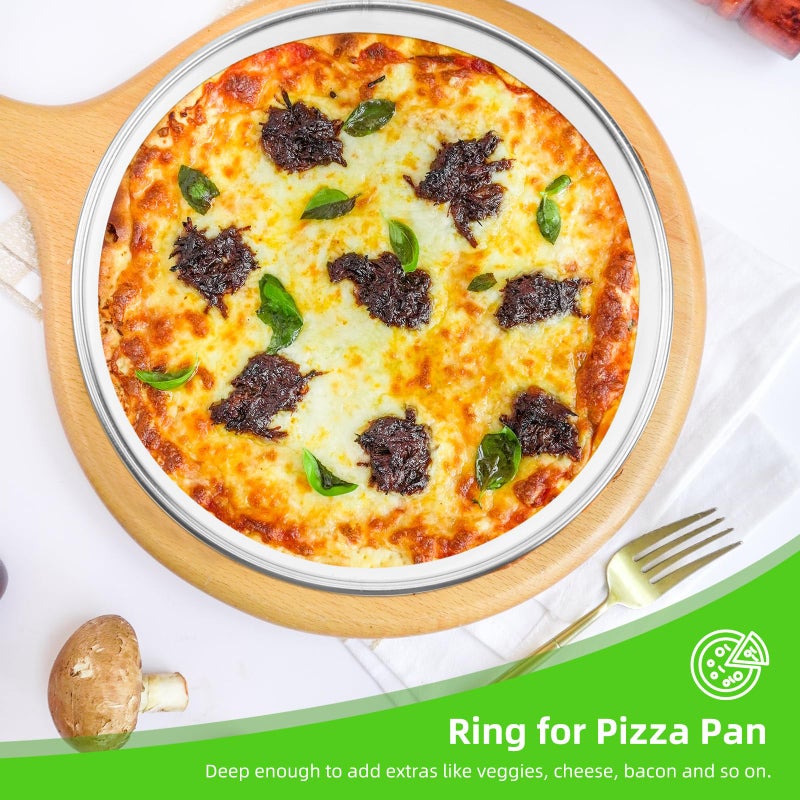 BESTonZON 7 Inch Cake Ring Stainless pastry rings round biscuit cutter Stainless Steel Cake Ring Steel Tart Ring - Image 5