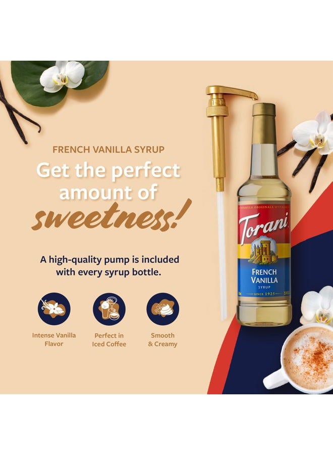 Torani Coffee Syrup, French Vanilla Flavored Syrup for Drinks, Pump Included, 25.4 Fl Oz - Image 3