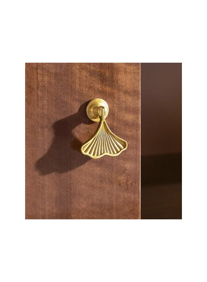 The Bros Gold Color Bronze Alloy Knobs, Kitchen Cupboard Drawer Pulls Kitchen Wardrobe Furniture Handles (6pcs, Ginkgo-Leaf) - Image 5