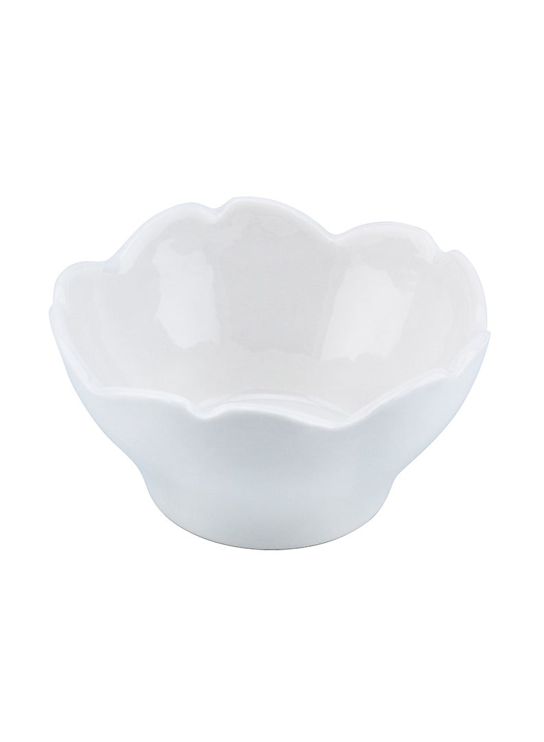 Shallow Porcelain Ceramic Serving Bowl - 9x4.5cm, White - Image 1
