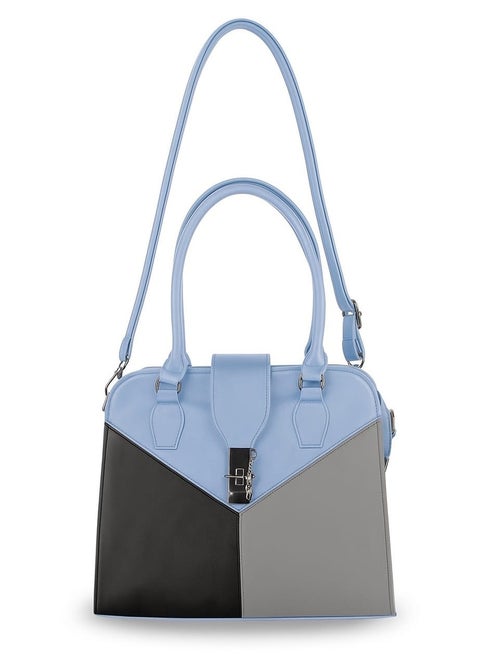 Women’s Handbag and Crossbody – baby blue with Multicolor Design and Elegant Style