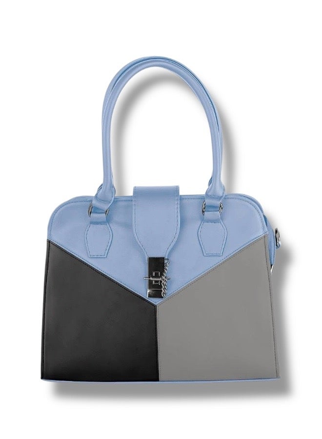 Women’s Handbag and Crossbody – baby blue with Multicolor Design and Elegant Style - Image 2