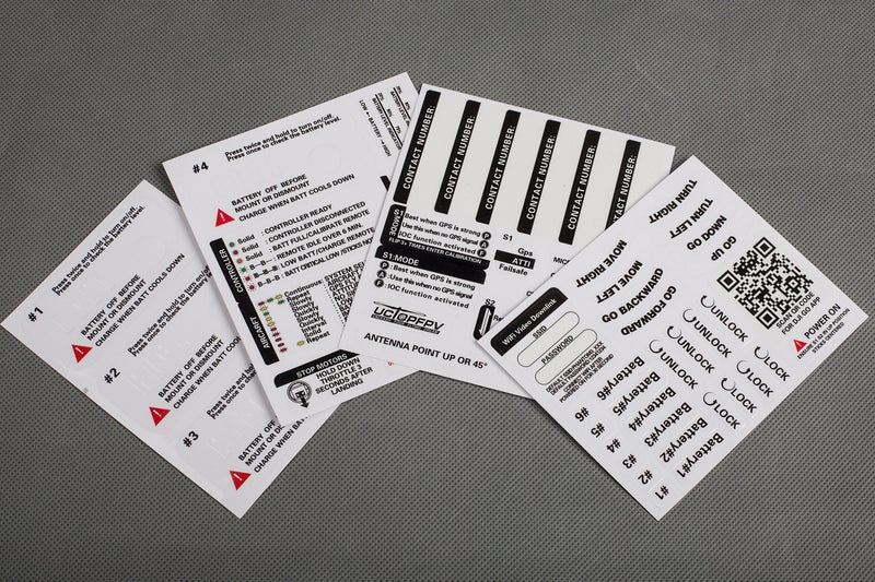 SummitLink Sticker Set ID Marking Decal for Phantom 3 Standard Multifunction White - Image 5