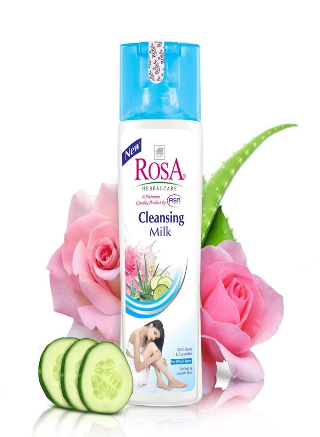 ROSA Cleansing Milk with Rose and Cucumber I Make up Remover I unisex, Pack of 1-1000 ml Each - Image 2