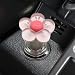 Tuxihapp Flower Car Push to Start Button Cover Cute Car Engine StartStop Joystick Covers Universal One Button Key Ignition Starter Cover Vehicle Interior Decoration Accessory for Women Girl Pink - Image 2
