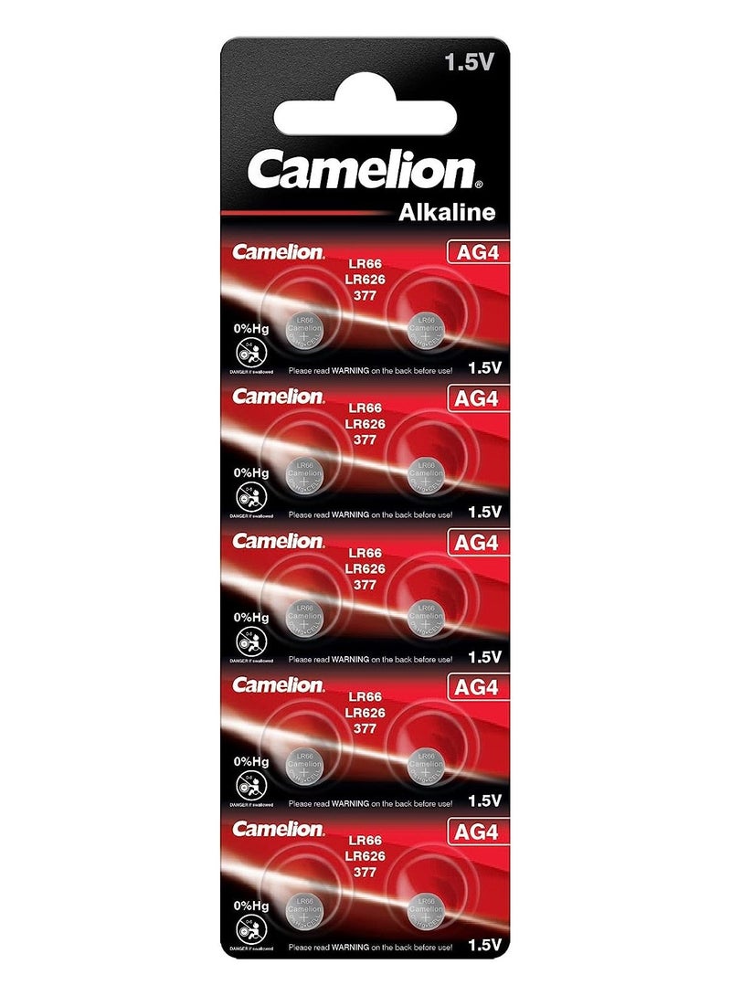 Camelion Camelion 12051004 AG 4 LR66 Battery (Pack of 10)  - Image 1