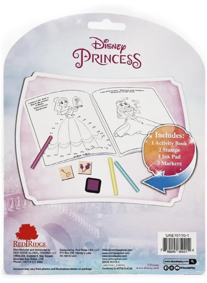 SKOODLE Disney Activity Coloring Book with Stamps & Markers Kids Painting kit Educational Toys for 3-6 Boys & Girls Birthday Gifts School Craft Activities (Princess) - Image 3