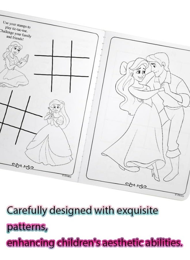 SKOODLE Disney Activity Coloring Book with Stamps & Markers Kids Painting kit Educational Toys for 3-6 Boys & Girls Birthday Gifts School Craft Activities (Princess) - Image 4