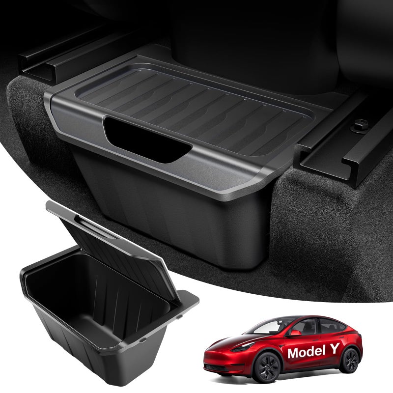 Wigoo Upgrade Tesla Model Y Accessories Rear Center Console Organizer Partitioned Storage  Stable Installation Backseat Storage Box for Tesla Model Y 20202025 Not Fit Model Y Juniper