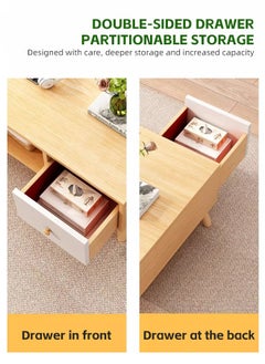 Wood color Coffee Table for Living Room Modern Side End Table Centre Table with Open Compartment and Drawer Modern Wooden End Side Rectangular Coffee Table - pzsku/Z44859CB5ECAD271BA6BCZ/45/_/1736845218/14d01c08-c115-4efe-b566-2c5f249b3207