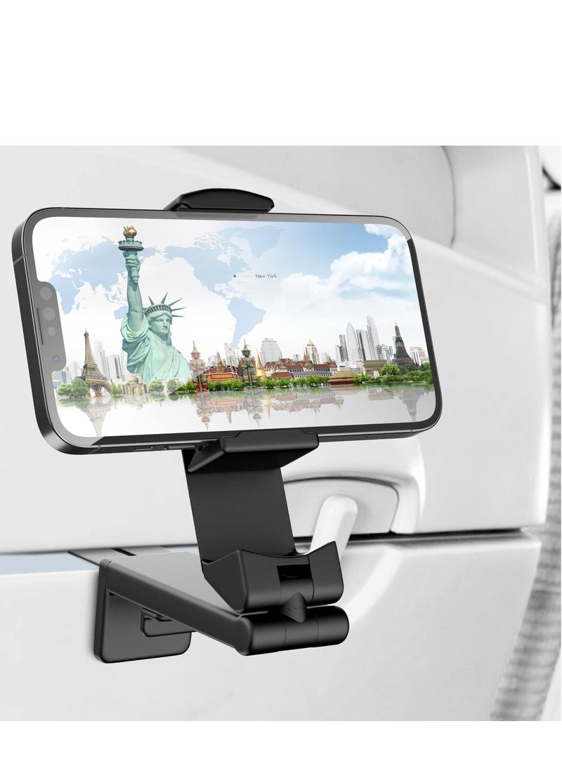 SYOSI Universal Airplane in Flight Phone Mount. Handsfree Phone Holder for Desk with Multi-Directional Dual 360 Degree Rotation. Pocket Size Travel Essential Accessory for Flying - Image 3