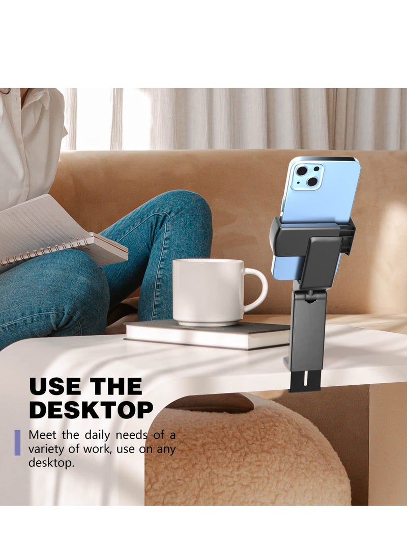 SYOSI Universal Airplane in Flight Phone Mount. Handsfree Phone Holder for Desk with Multi-Directional Dual 360 Degree Rotation. Pocket Size Travel Essential Accessory for Flying - Image 4