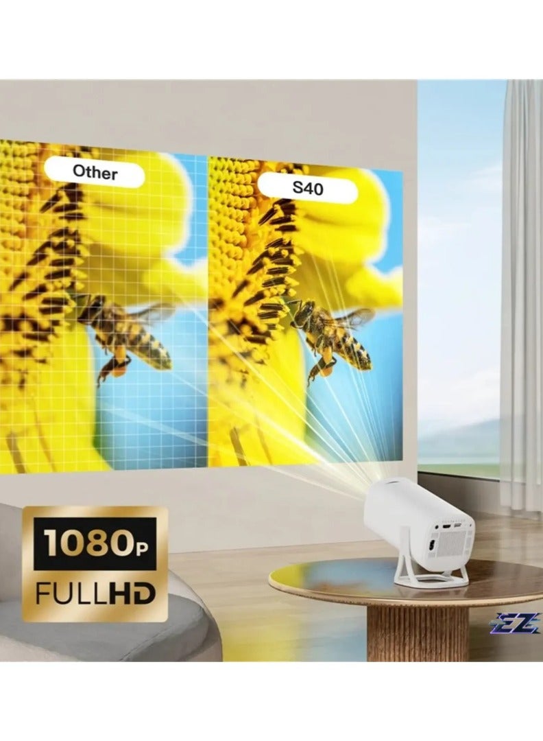 ELTRAZONE S40 Max 2-in-1 Smart Projector and Gaming Console – 4K HD Video, Android 11, WiFi 6, Bluetooth 5.0, Home Theater Projector with US Plug  - Image 3