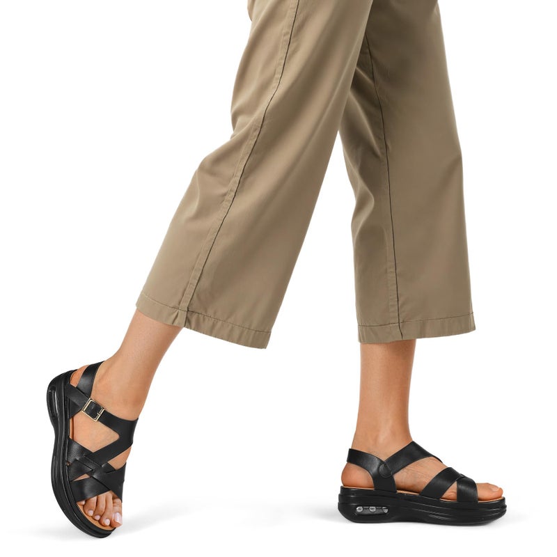 mysoft Women's Walking Sandals Comfortable Air Cushioned Support Ankle Strap Dress Sandals - Image 3