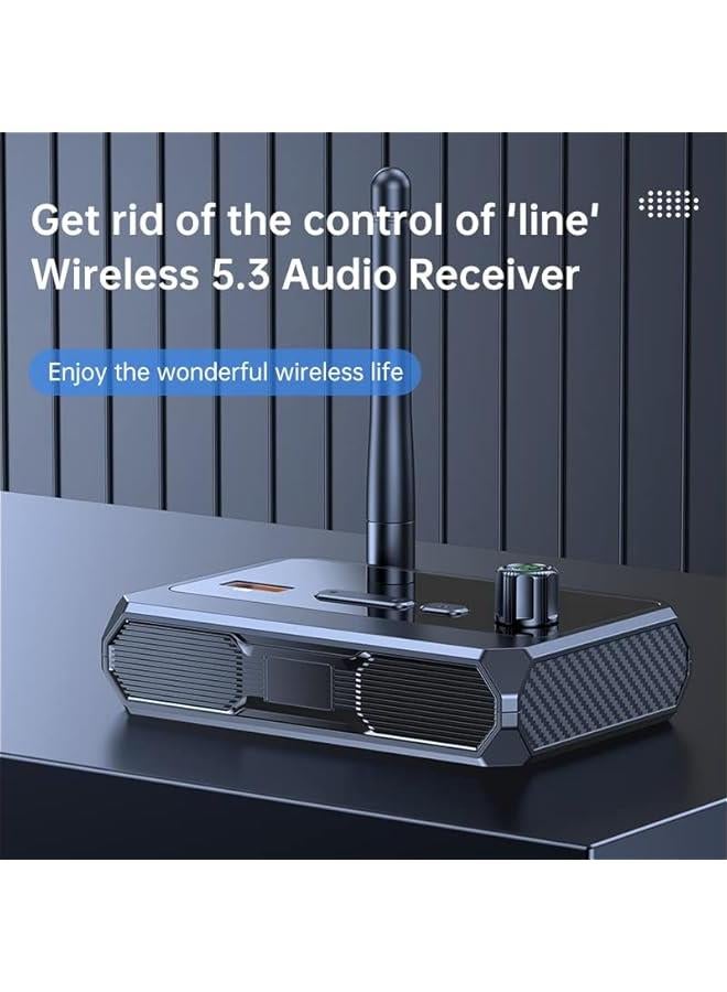 Bluetooth 5.3 Receiver, RCA Bluetooth Adapter for Home Stereo, Support Optical AUX 3.5mm, RCA Bluetooth Receiver Adapter for Stereo Speakers, Home Music Streaming Stereo System