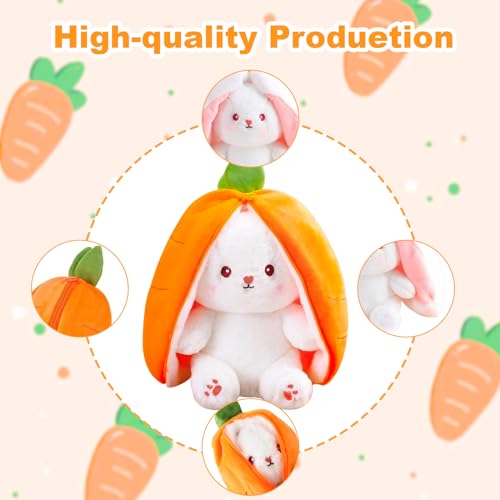 Softdreams Soft Plush Toy for Kids – Cute Stuffed Animal Soft Toy – Soft Cuddly Toy for Baby Boys & Girls, Return Gift -Carrot Bunny 30cm - Image 2