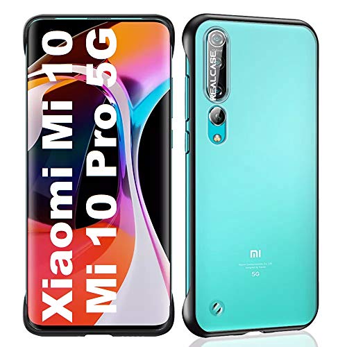 REALCASE Xiaomi Mi 10 5G / Mi 10 Pro 5G Back Cover Case | Stylish Slim Frameless Hard Matte Back TPU Shock Proof Bumper Back Cover Case for Xiaomi Mi 10 5G / Mi 10 Pro 5G (F-Black) - Image 2