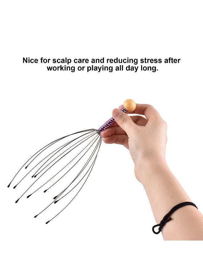 3PCS Silicone Comb Hair Cleaning Scalp Massager Portable Head Scratcher Massager Handheld Scratcher for Head Relaxing Scalp Massage Tools Random Color