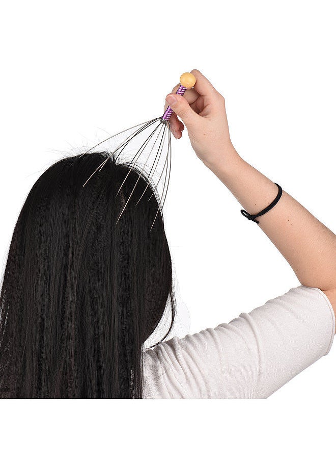 3PCS Silicone Comb Hair Cleaning Scalp Massager Portable Head Scratcher Massager Handheld Scratcher for Head Relaxing Scalp Massage Tools Random Color