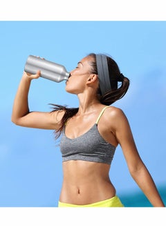 SYOSI Aluminum Water Bottle 20 OZ Aluminum Bike Water Bottle Lightweight Aluminum Reusable Bottles Leak Proof Aluminum Sports Bottle Travel Bottles with Twist Cap and Buckle, for Camping, 5 Pieces  - Image 4
