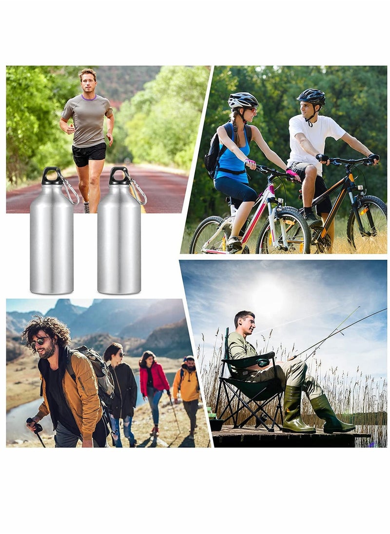 SYOSI - Aluminum Water Bottle 20 OZ Aluminum Bike Water Bottle Lightweight Aluminum Reusable Bottles Leak Proof Aluminum Sports Bottle Travel Bottles with Twist Cap and Buckle, for Camping, 5 Pieces - Image 1