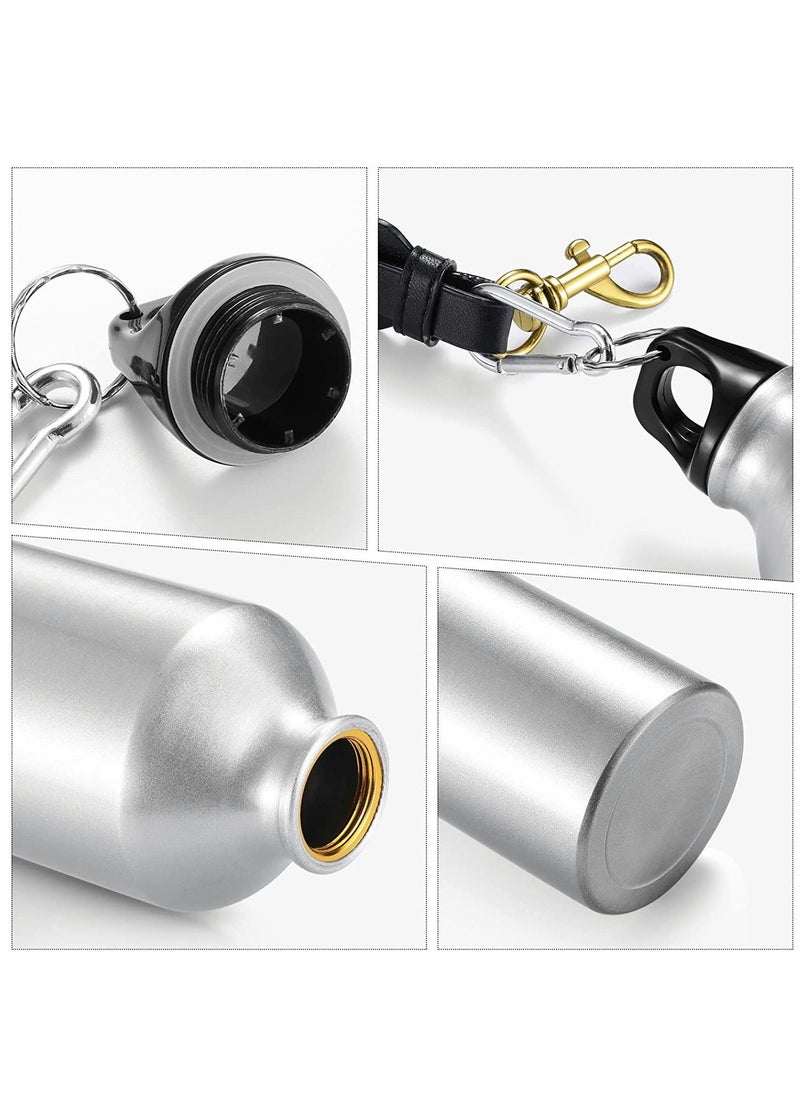 SYOSI - Aluminum Water Bottle 20 OZ Aluminum Bike Water Bottle Lightweight Aluminum Reusable Bottles Leak Proof Aluminum Sports Bottle Travel Bottles with Twist Cap and Buckle, for Camping, 5 Pieces - Image 1