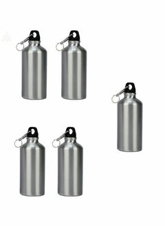 SYOSI Aluminum Water Bottle 20 OZ Aluminum Bike Water Bottle Lightweight Aluminum Reusable Bottles Leak Proof Aluminum Sports Bottle Travel Bottles with Twist Cap and Buckle, for Camping, 5 Pieces  - Image 1