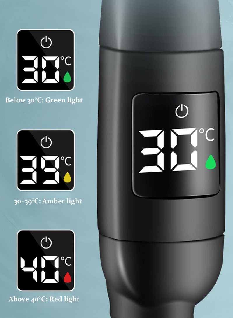 KIIUMI Handheld Shower 5 Modes Power Shower Head,Shower Head  with Temperature Indicator, Water Saving Shower Head for Adults Children Pets - Image 2