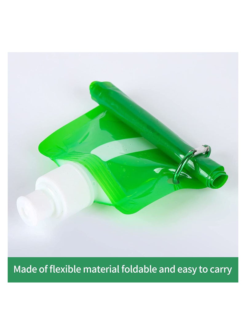 Suntown Foldable Sports Bottle,6 Pcs Colorful Reusable Drink Pouches Bags,480ml Collapsible Water Bottles for Outdoor Sports,Biking,Hiking,Travel - Image 4