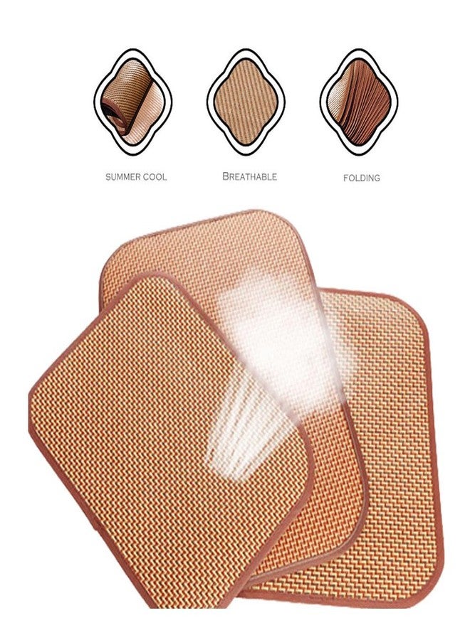 UtySty 2 Pack Cat Cooling Mat Self Cool Pad Seats Summer Bamboo Rattan Woven Sleeping Rest Mats for Pets Puppy Dog Kitty Kennels Crates Guinea Pig Hamster Rabbit 35x50cm - Image 3